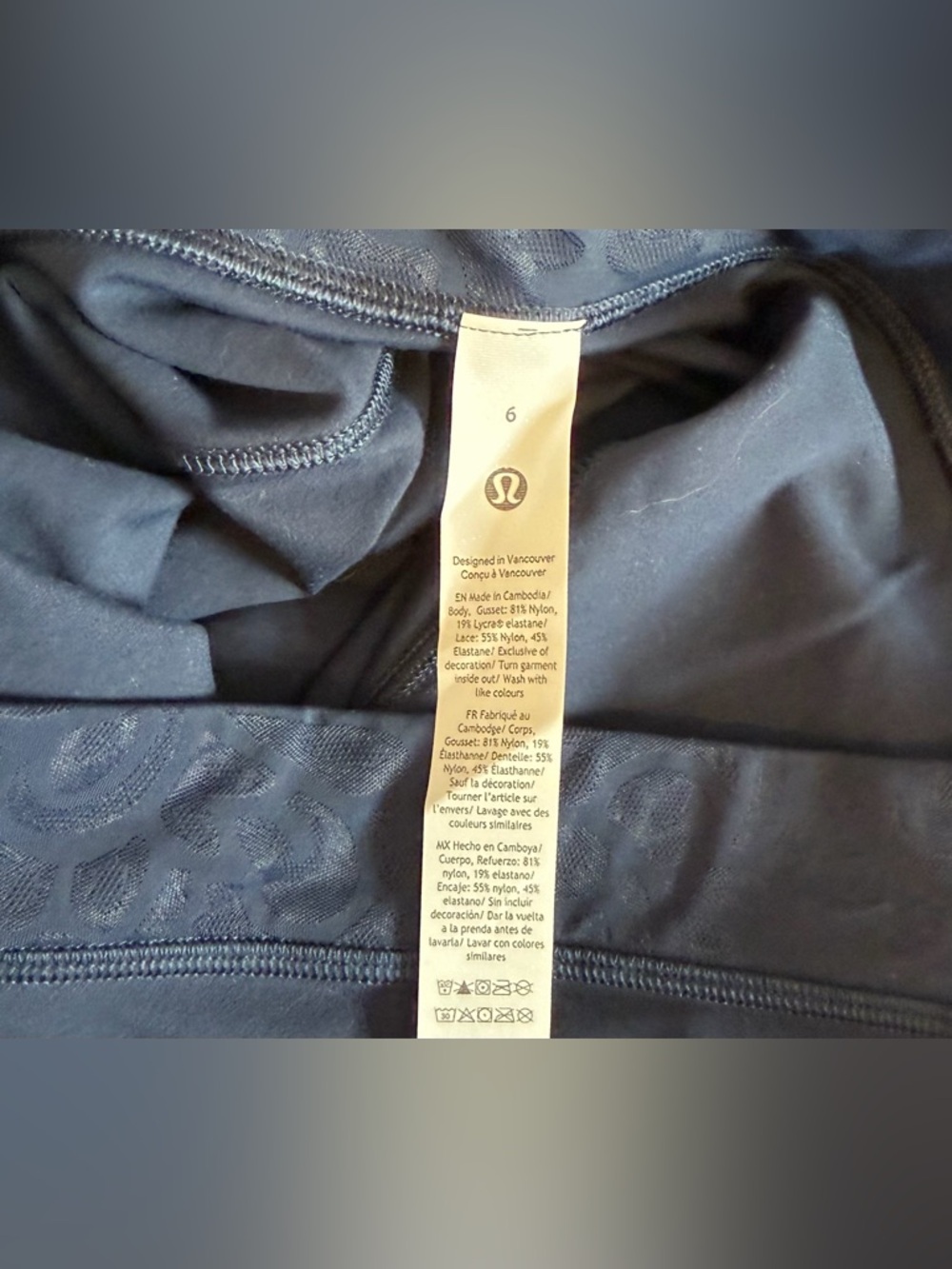 Lululemon Paisley Sheer Lace Jacquard Panelled High-Rise Tight 25" EUC - Picture 8 of 8